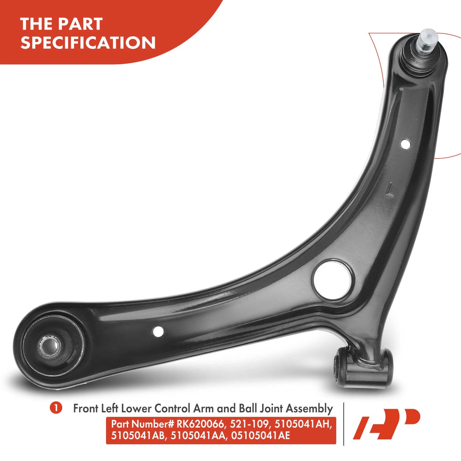 Front Left Lower Control Arm Ball Joint for Jeep Compass Patriot (2007-2017)