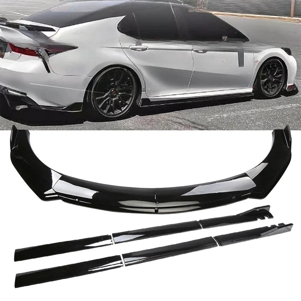 Front Bumper Lip Spoiler for Camry SE XSE (2018–2020) Glossy Black