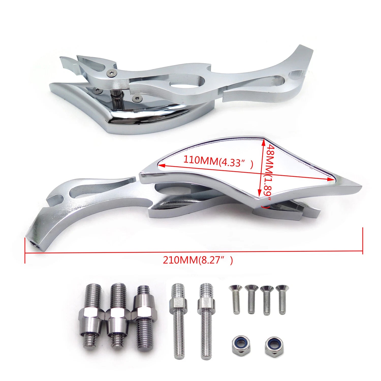 Alloy Twist Diamond Custom Mirror for Suzuki GSXR600 750 1000 1100 Hayabusa