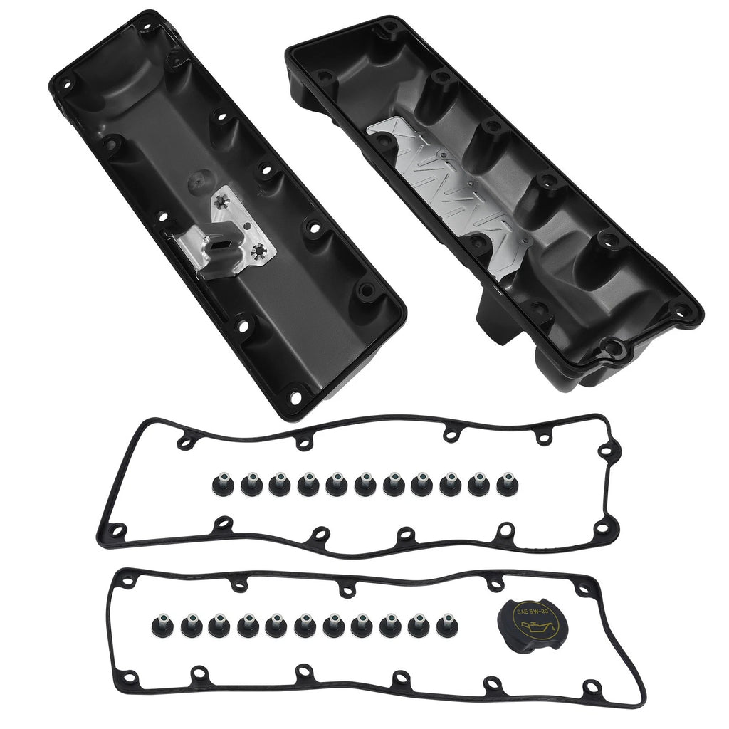 Set of 2 Aluminum Valve Covers for Ford Crown Victoria Lincoln Town 4.6L V8