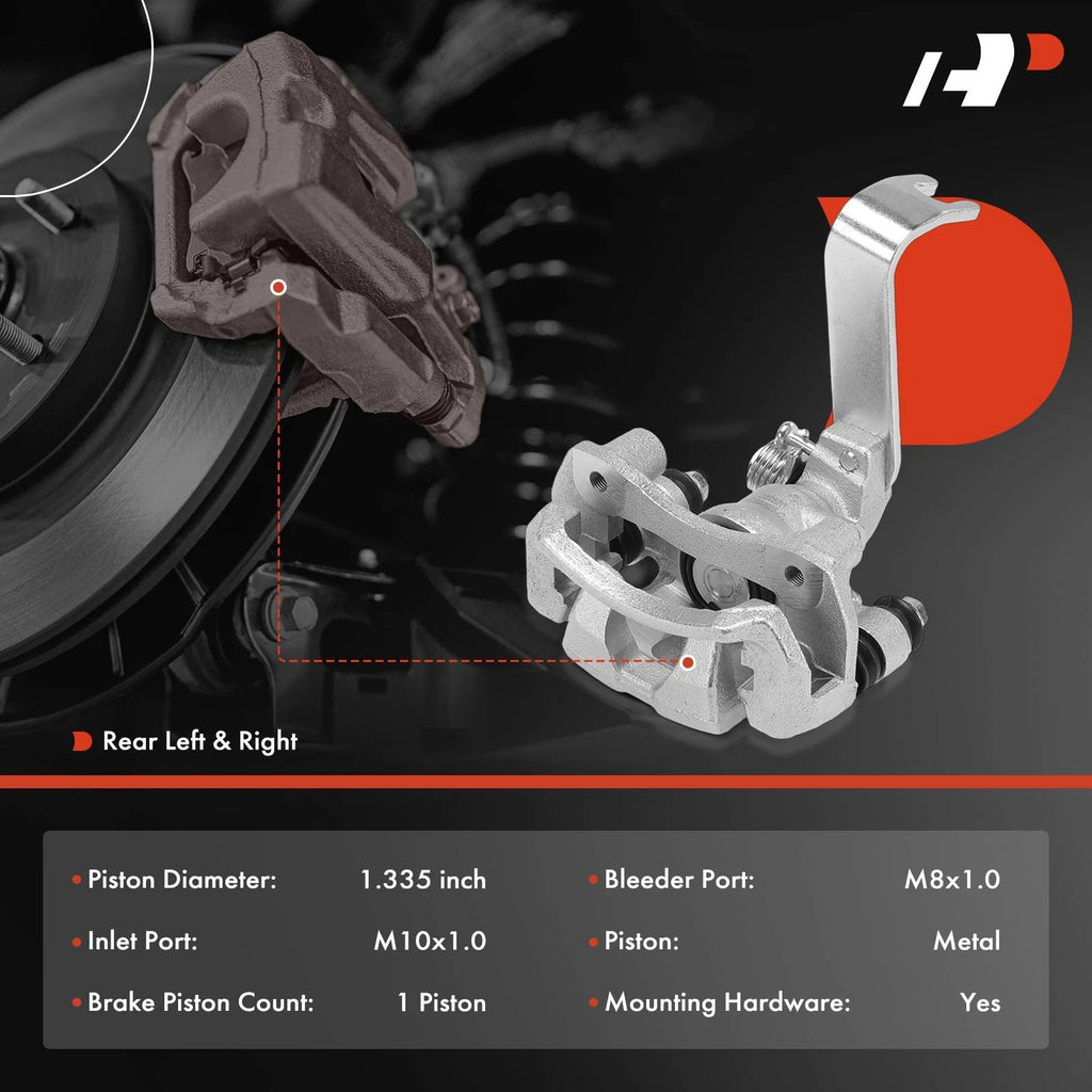 Pair Rear Brake Calipers for Kia Sephia (1998-2001)