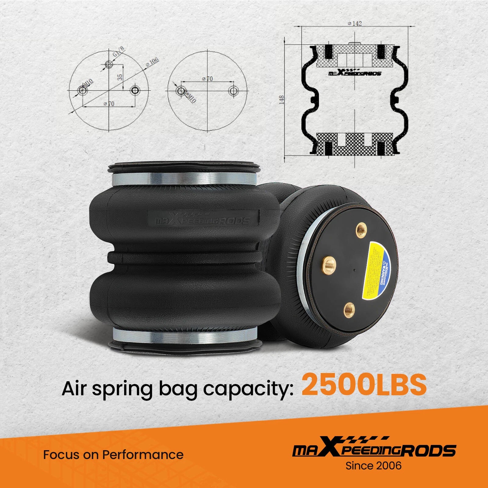 Air Spring Bag Suspension Kit for Silverado 1500 4WD RWD (2019–2024)