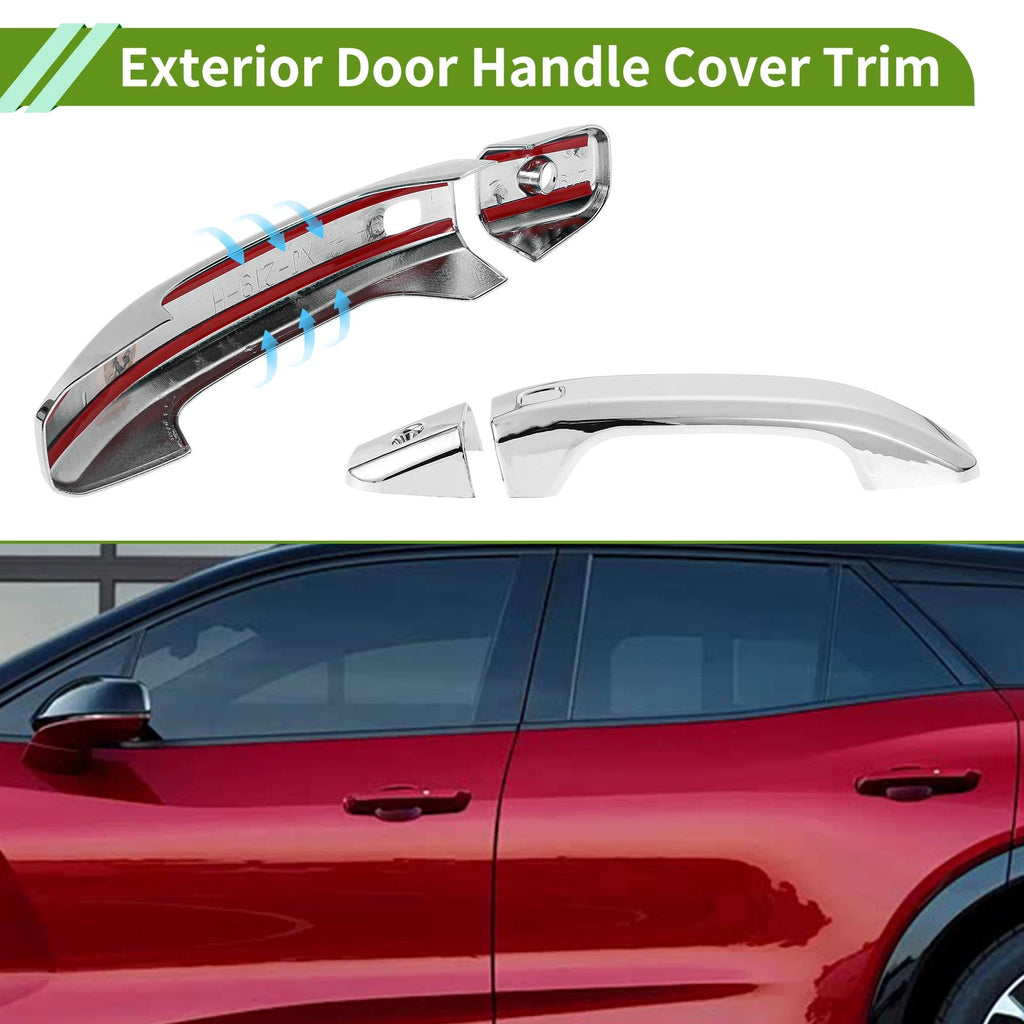 Exterior Door Handle Cover Trim for Chevrolet Colorado (2023–2024) Silver Tone ABS