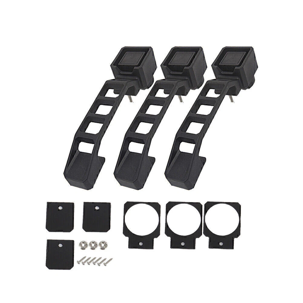 3X Black Exterior Outer Door Handles for Jeep Wrangler JK JKU (2007–2017)