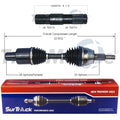 Set of 2 CV Axles for Dodge Aspen, Durango (2007–2009)