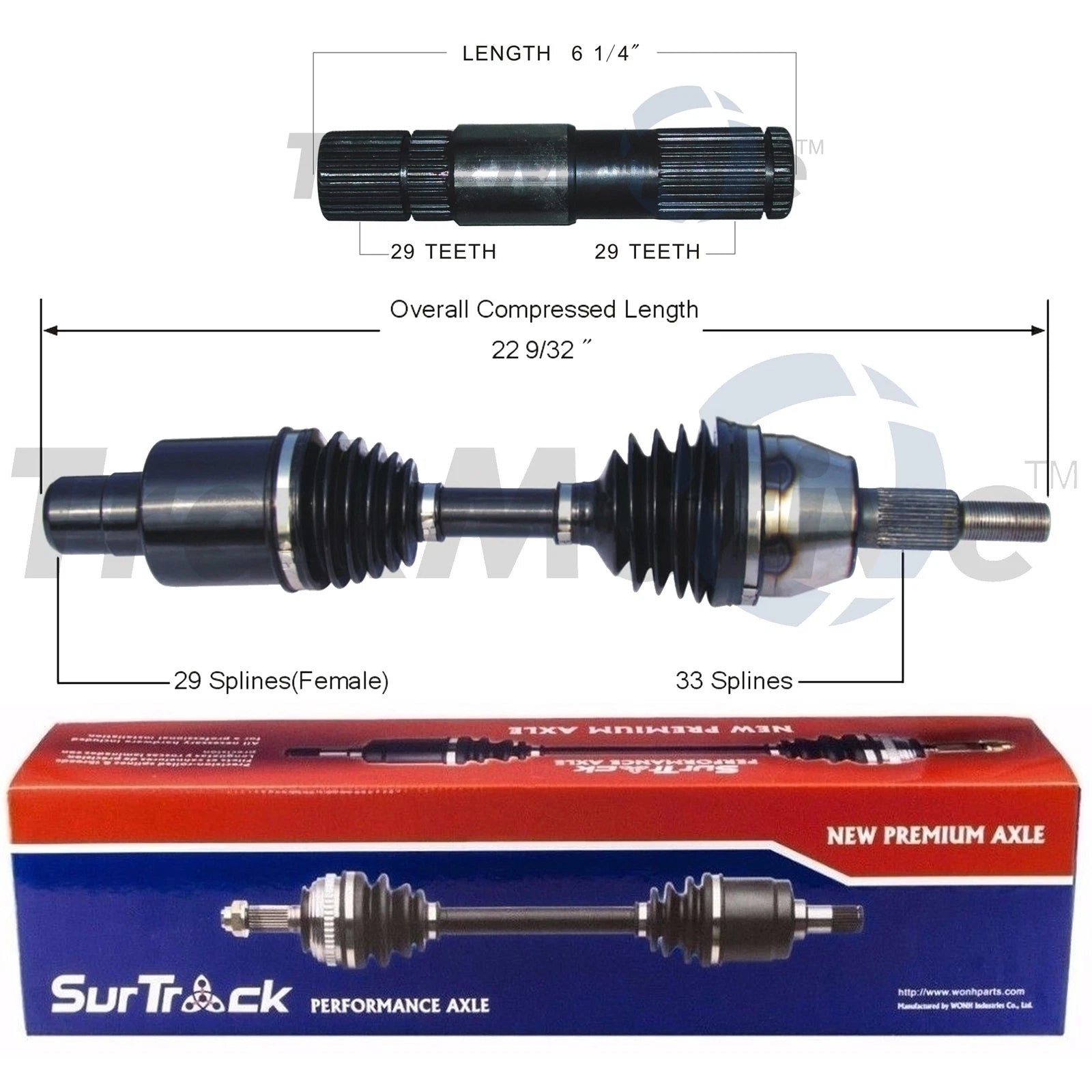 Set of 2 CV Axles for Dodge Aspen, Durango (2007–2009)