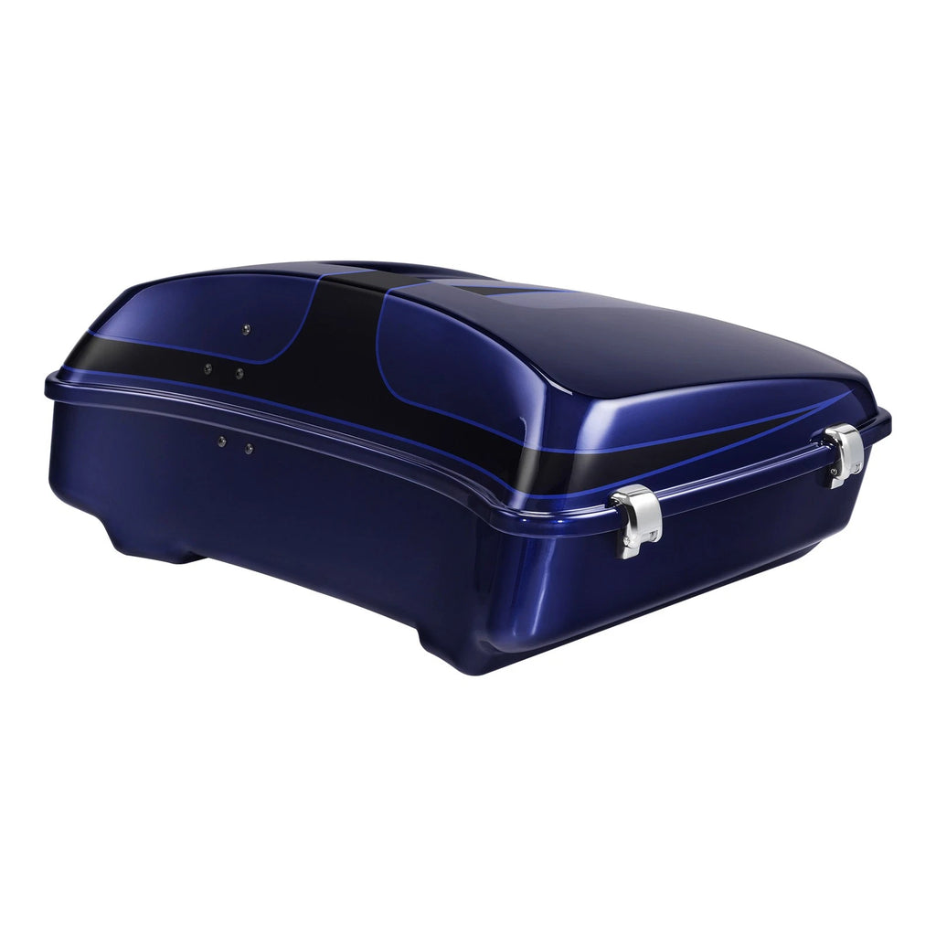 Chopped Trunk Luggage for Harley Street Glide (2014–2025) Zephyr Blue/Black