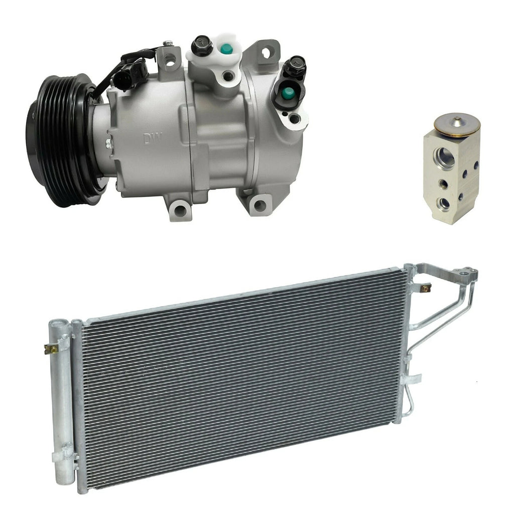 AC Compressor Kit With Condenser for Kia Rondo 2.4L (2012–2014)