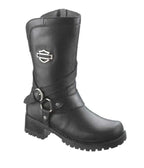 Harley-Davidson Women's Amber Black Leather Riding Boots D85514 (9.5")