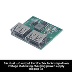 USB Power Step Down Module 5V 3A Dual Output 6V-40V DC for Automotive