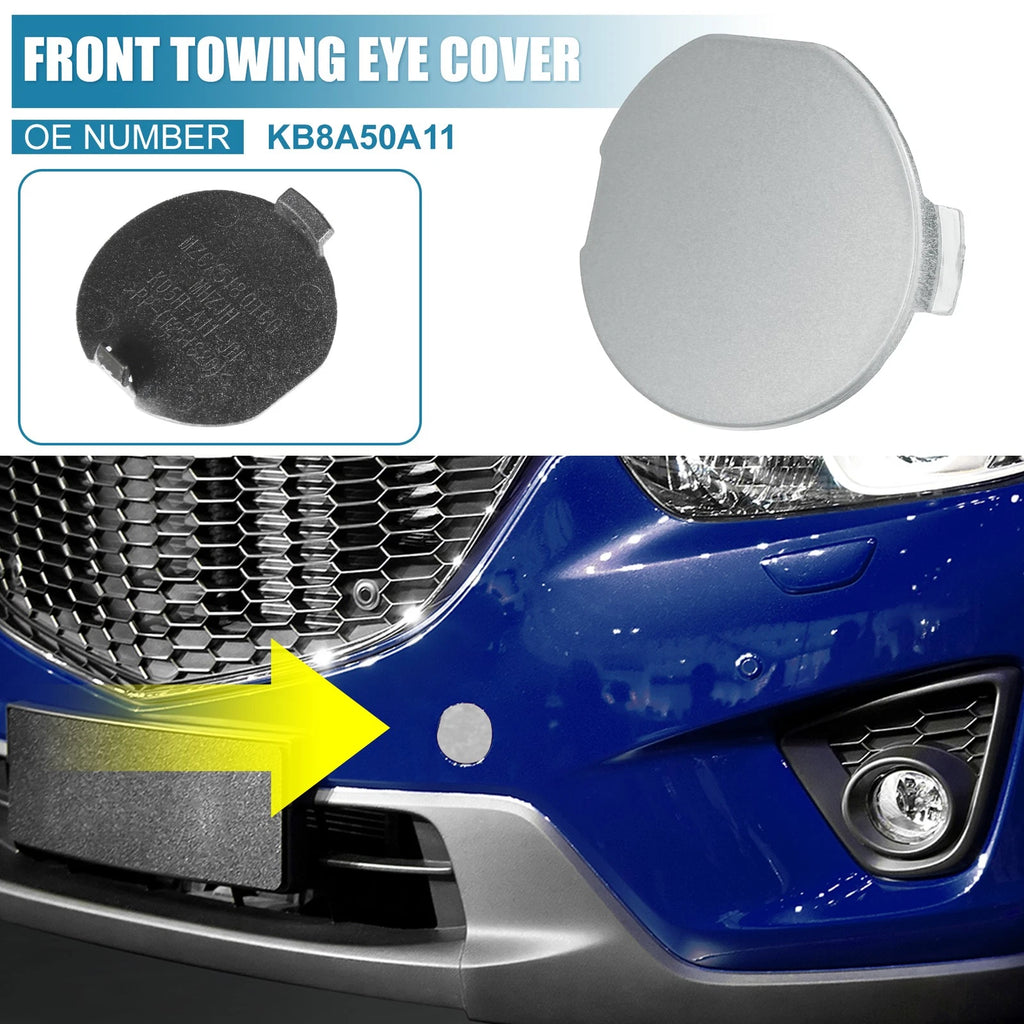Tow Hook Cover for Mazda CX-5 (2017–2022) - Silver Tone