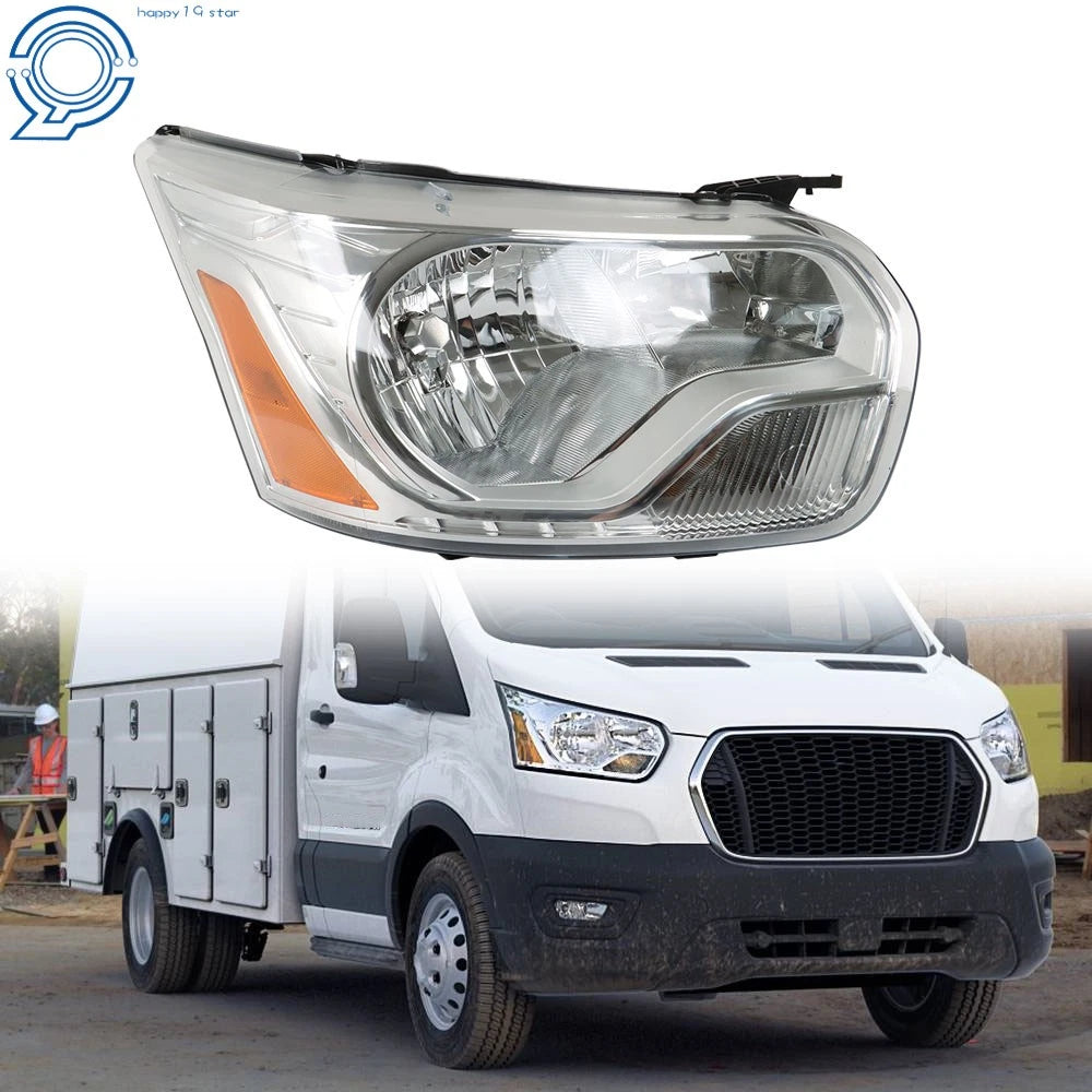 Halogen Chrome Headlight for Ford Transit 150 250 350 (2015-2021)