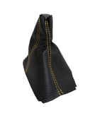 Manual Shift Boot Cover for Ford Mustang GT (2010–2014) Carbon Fiber Yellow Stitch