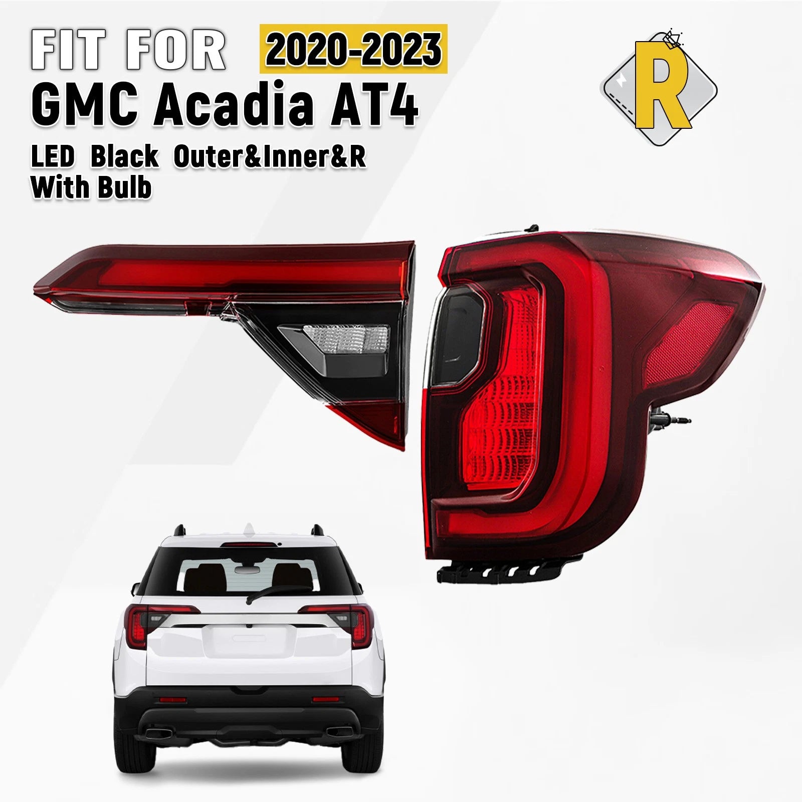 LED Tail Light for GMC Acadia AT4 (2020–2023) Outer + Inner Passenger Side
