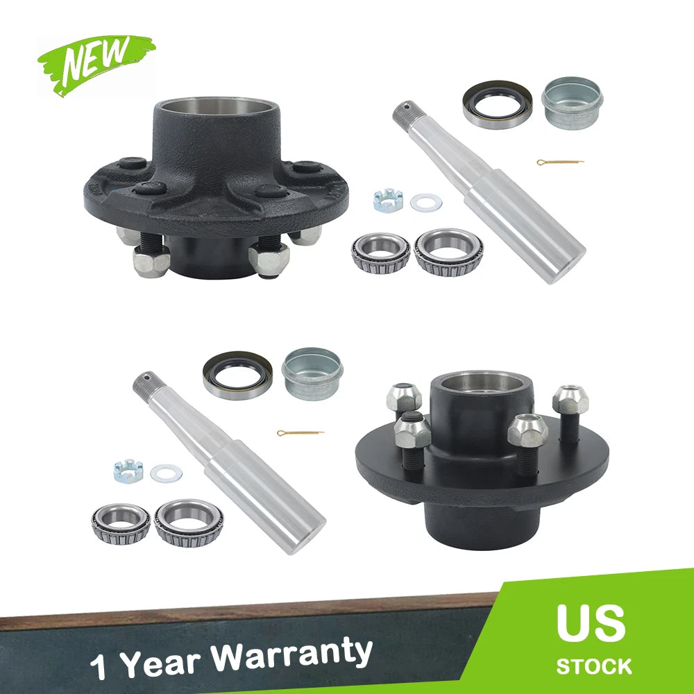 Set of 2 Wheel Hub Kits for 5-Lug Vehicles (4.5-Inch) and Spindles (8.25-Inch)