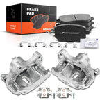 Pair Front Disc Brake Calipers & Ceramic Pads for Nissan Maxima 