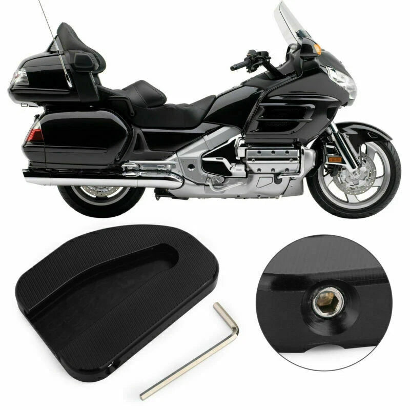 Kickstand Sidestand Extension Plate Pad for Honda GoldWing GL1800 (2010–2017) Black T9