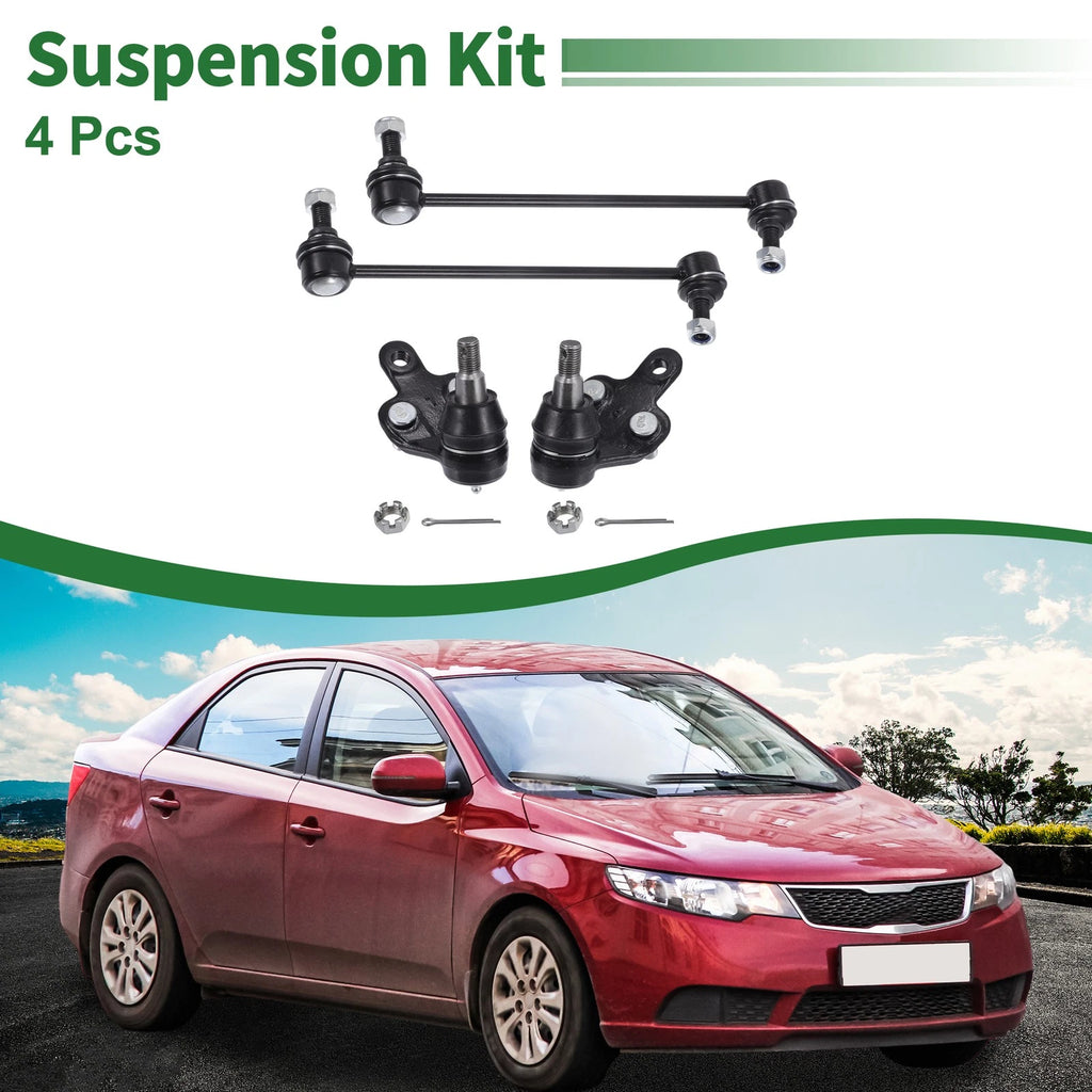 Set of 4 Front Suspension Kit Sway Bar Link Ball Joint for Toyota Sienna  No.K90346