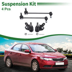 Set of 4 Front Suspension Kit Sway Bar Link Ball Joint for Toyota Sienna  No.K90346