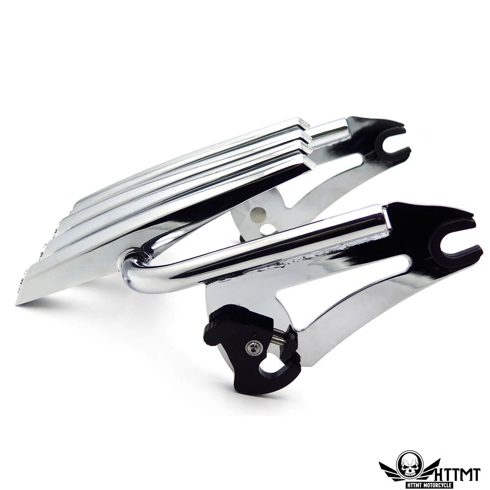 Chrome Skull Detachable Luggage Rack for Harley Touring (2014–2019)