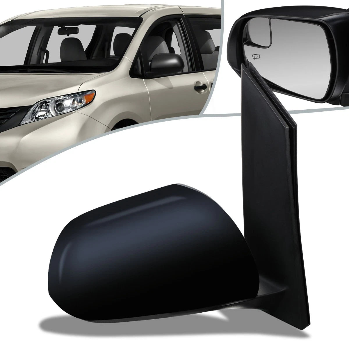 Power Heated Spotter Door Mirror for Toyota Sienna (2015–2018)