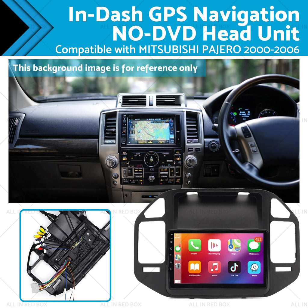 9" GPS for Mitsubishi Pajero (2000–2006) CarPlay Android 14 4+64G