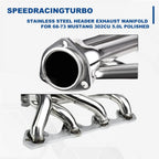 Pair Stainless Steel Exhaust Headers for Ford Mustang 302 1968–1973