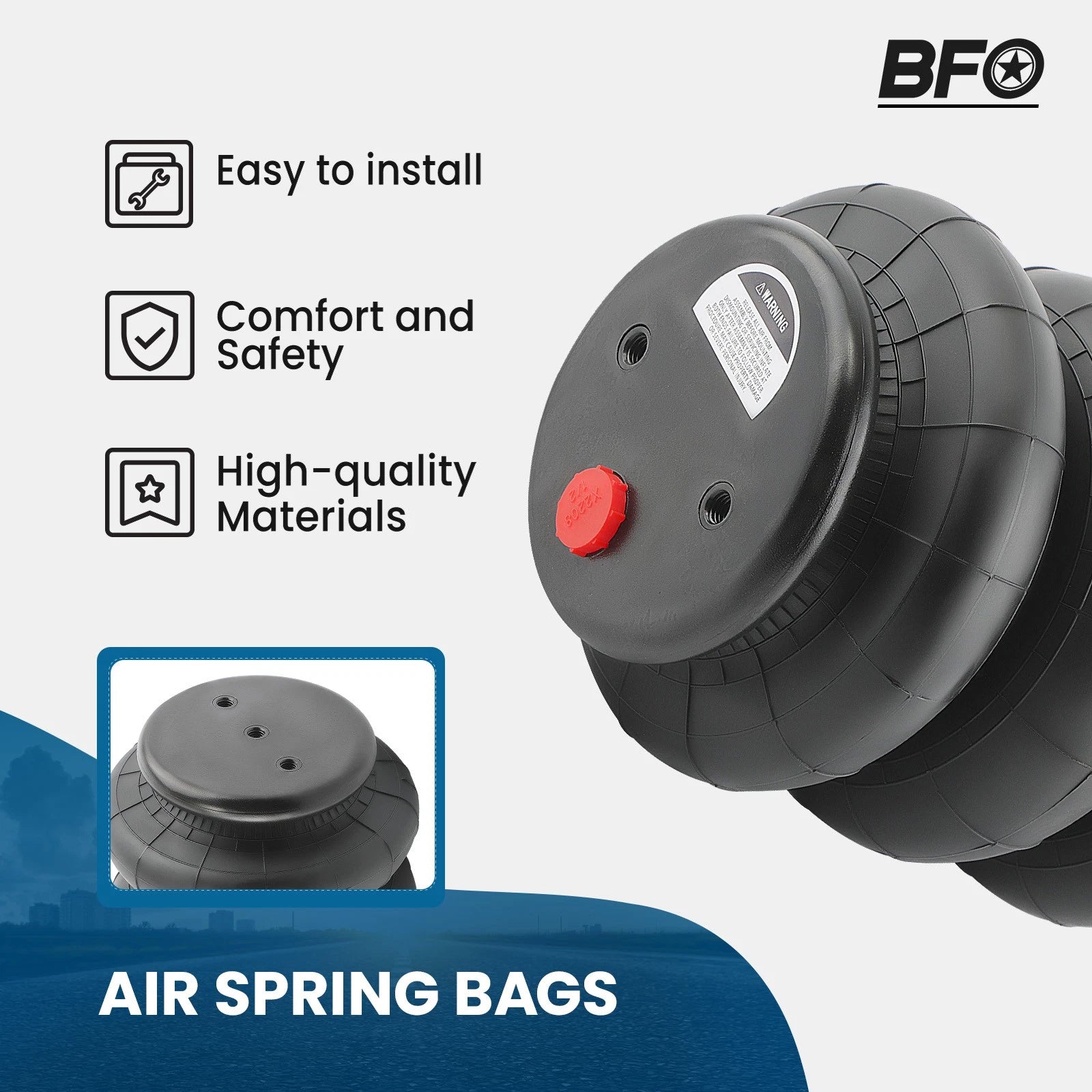 2X Air Ride Triple Bellow Bags