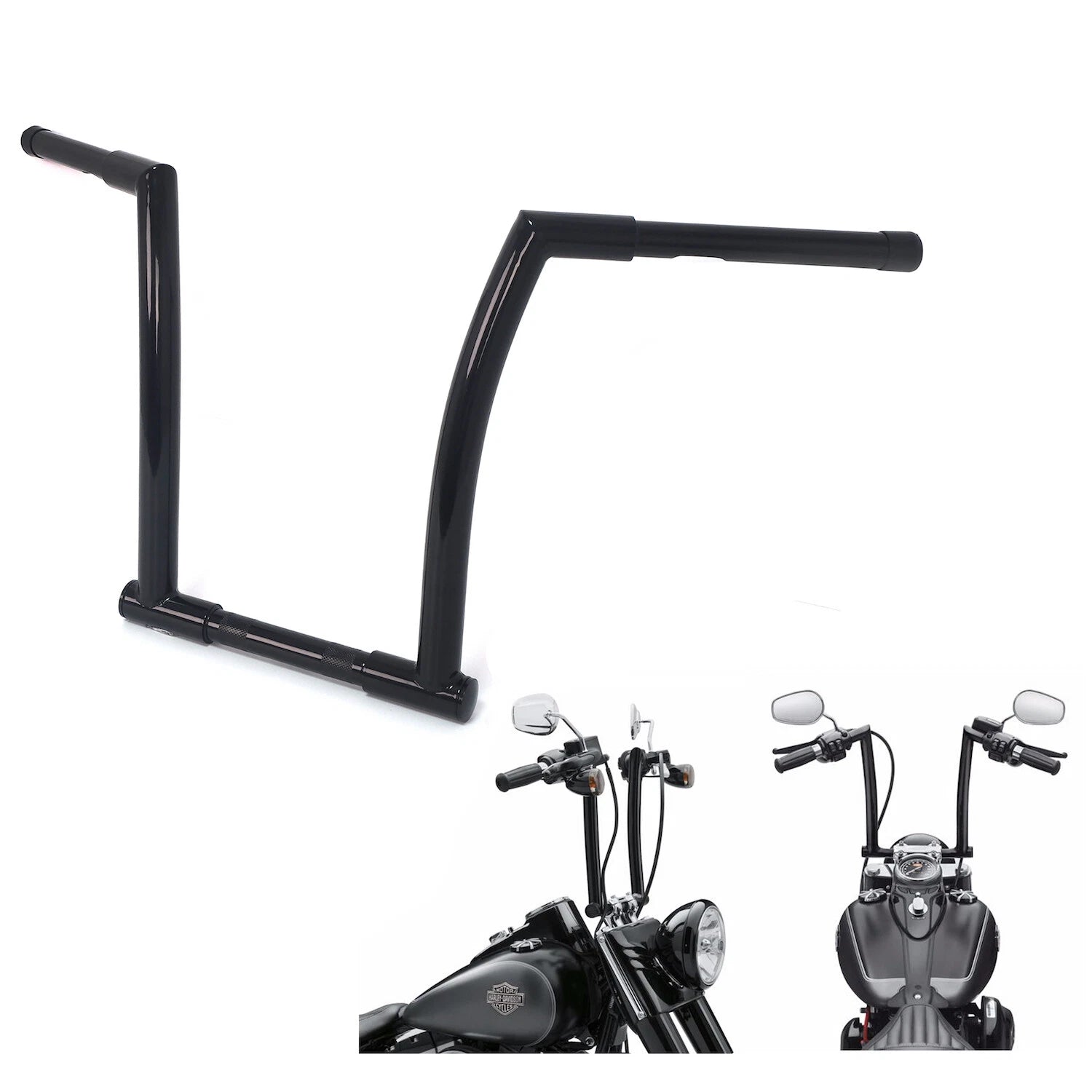 16" Rise Handlebar for Harley Dyna FLD (2012–2016), Street Bob FXDB (2006–2017)