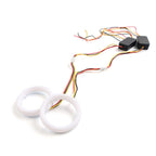 2X White Amber 100MM Switchback LED Angel Eyes for Car Headlight Retrofit