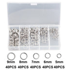 200 Pack Stainless Steel Split Rings for Fishing Tackle