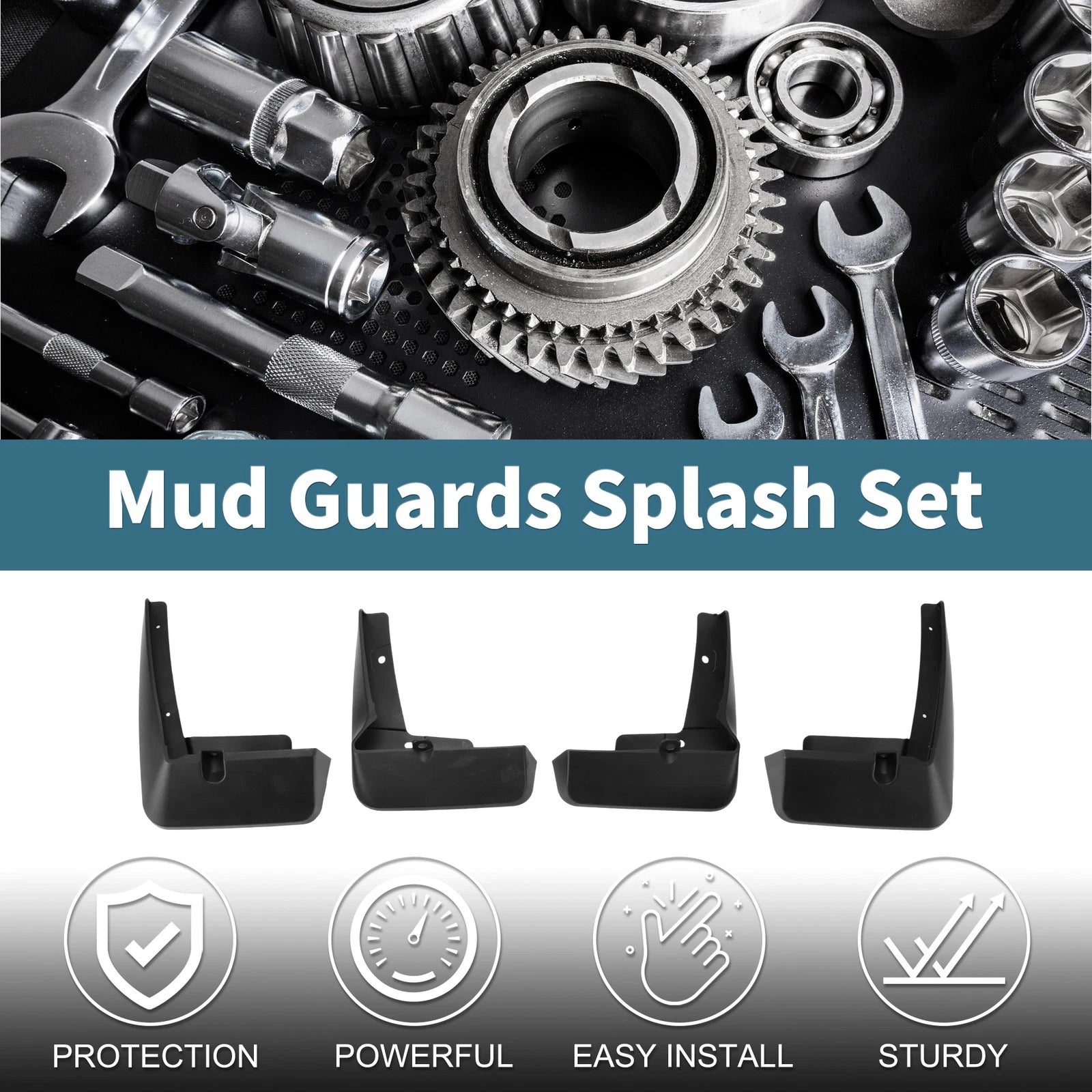 Set of 2 Mud Flaps Splash Guards for Toyota Granvia (2023–2024)