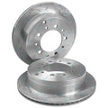 Rear Dimple Drilled Slotted Disc Brake Rotors & Pads for 200 Series Landcruiser