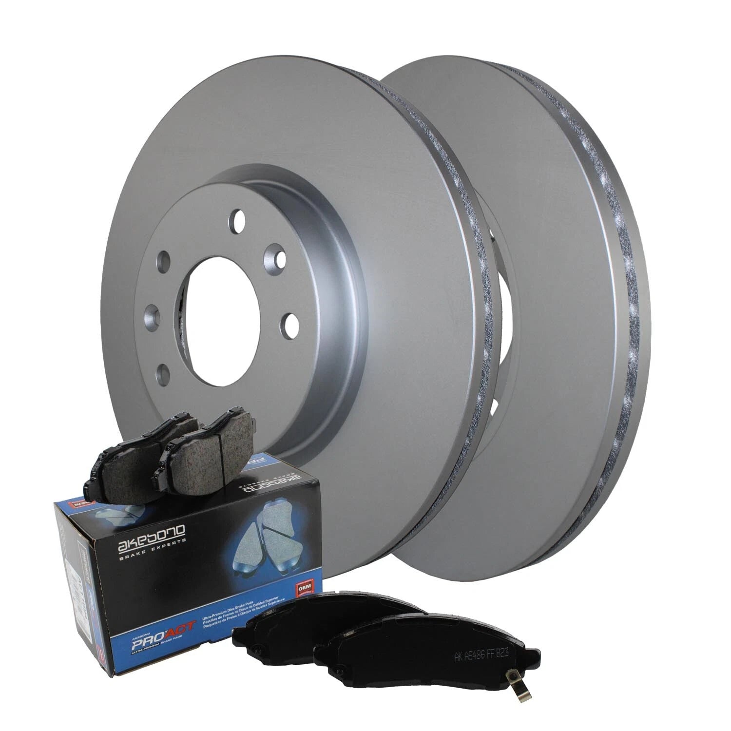 Front Brake Kit 299mm Rotors & Akebono ProACT Pads for Ford Fusion MKZ (2006–2012)