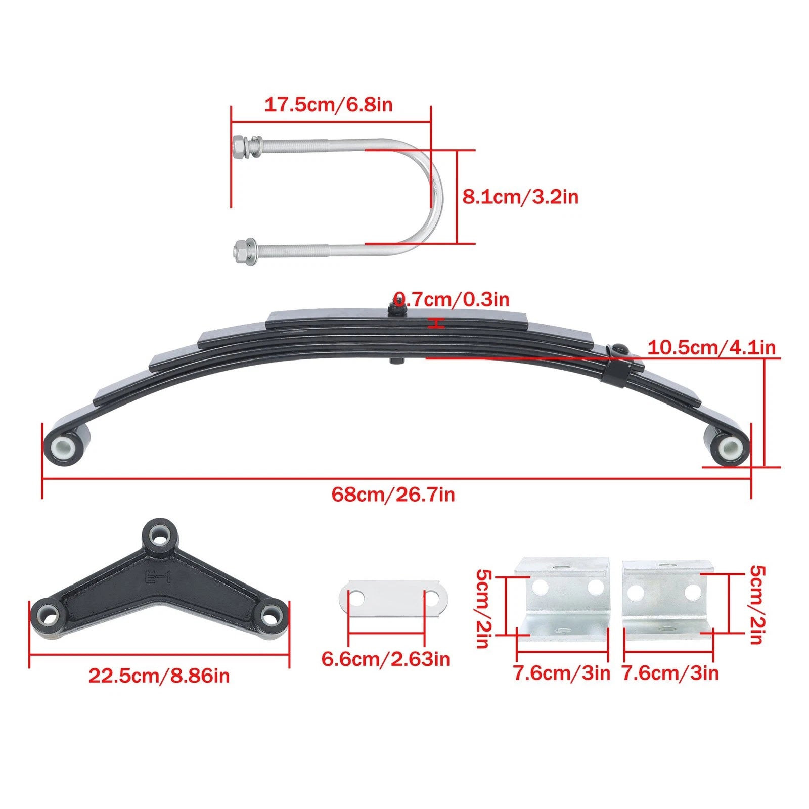 Tandem Trailer Axle Suspension Kit for Trailer (6000lbs)