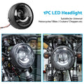 6.5" LED Headlight Spiral Side Mount Bracket for Cafe Racer