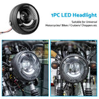 6.5" LED Headlight Spiral Side Mount Bracket for Cafe Racer
