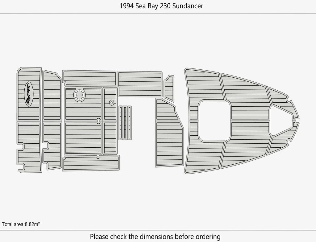 EVA Foam Pad Flooring Mat for Sea Ray 230 Sundancer (1994)