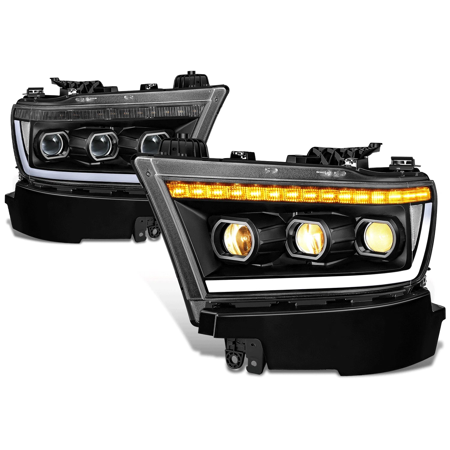 Triple Projector LED Sequential Headlight for Ram 1500 (2019–2024)