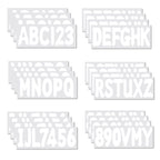 Set of 4 White Decal Letters & Numbers for Boat Registration (A-Z, 0-9)
