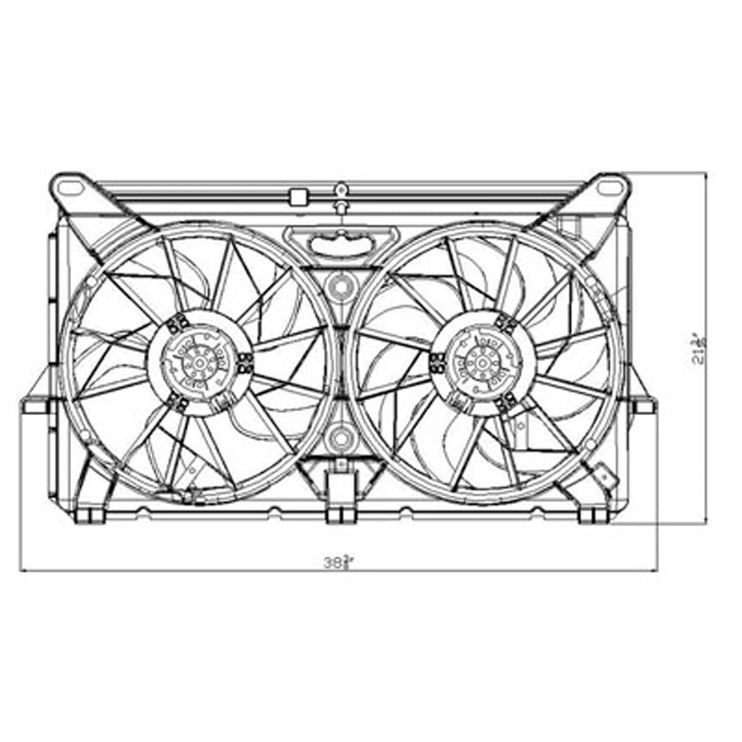 Replacement Dual Fan Assembly For 2005-2006 Chevrolet Avalanche