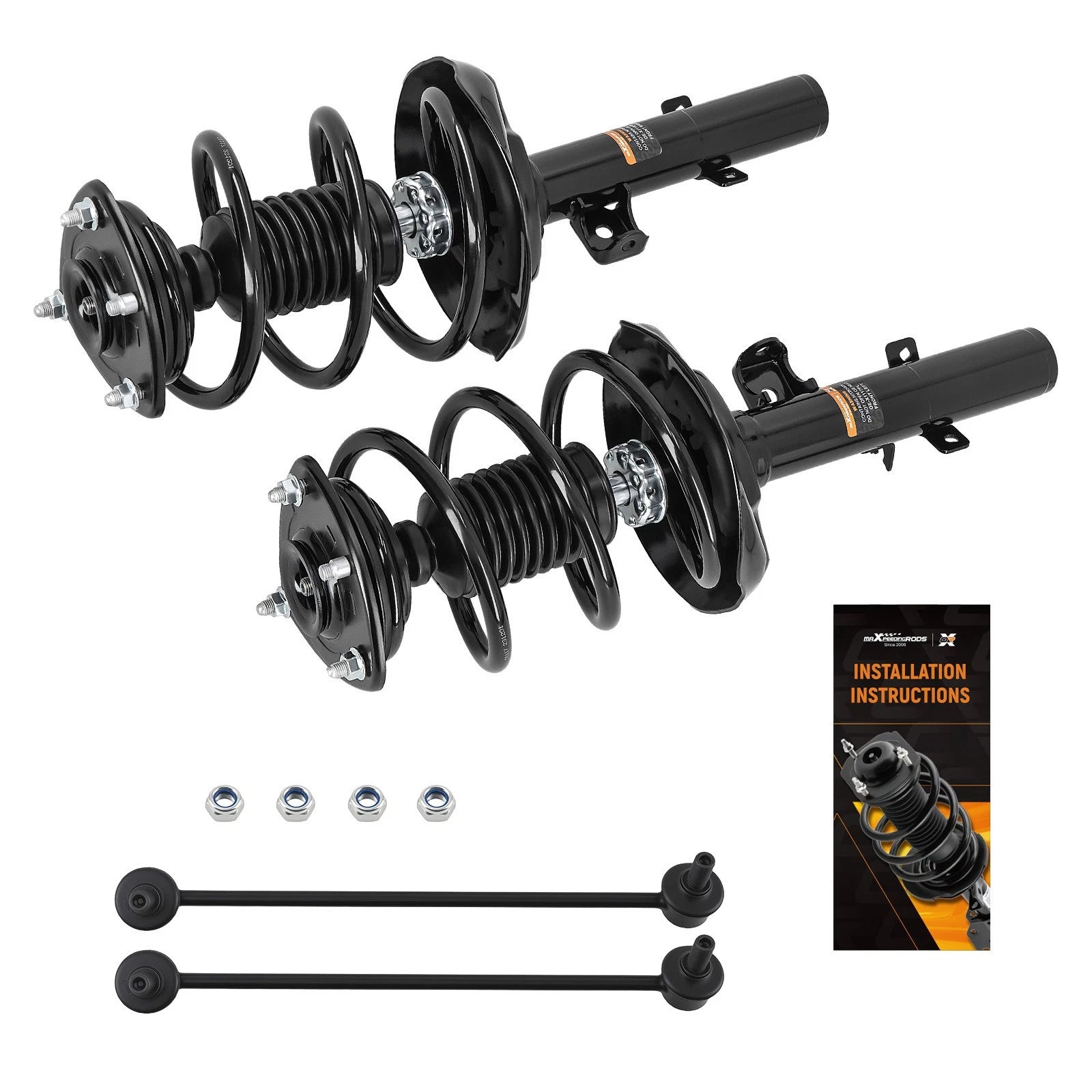 Set of 4 Front Struts & Sway Bar Link for Honda Accord (2013–2017)