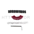 10pcs Windshield Bolt Kit for Motorcycle (Well Nuts, Red)