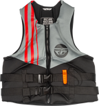 Neoprene Flotation Vest for Watercraft (Small, Black/Grey/Red)