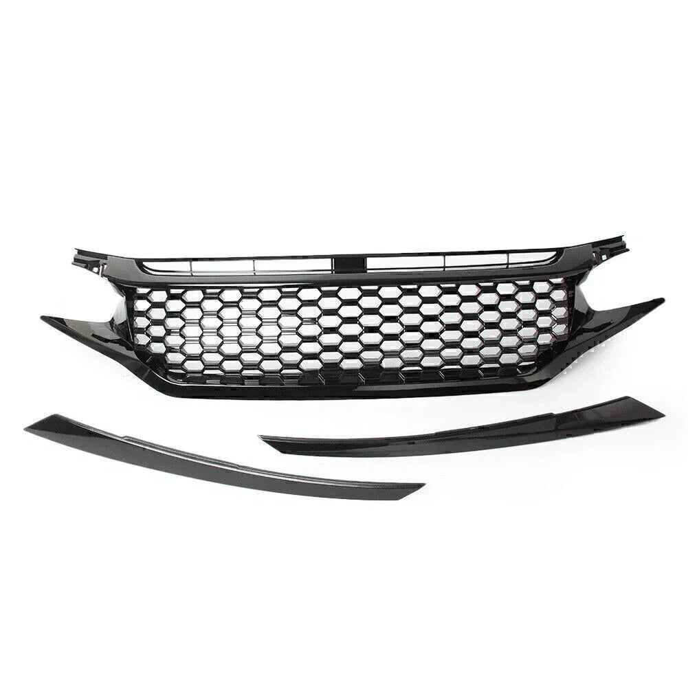 Mesh Honeycomb Front Upper Grille for Honda Civic (2016-2018)