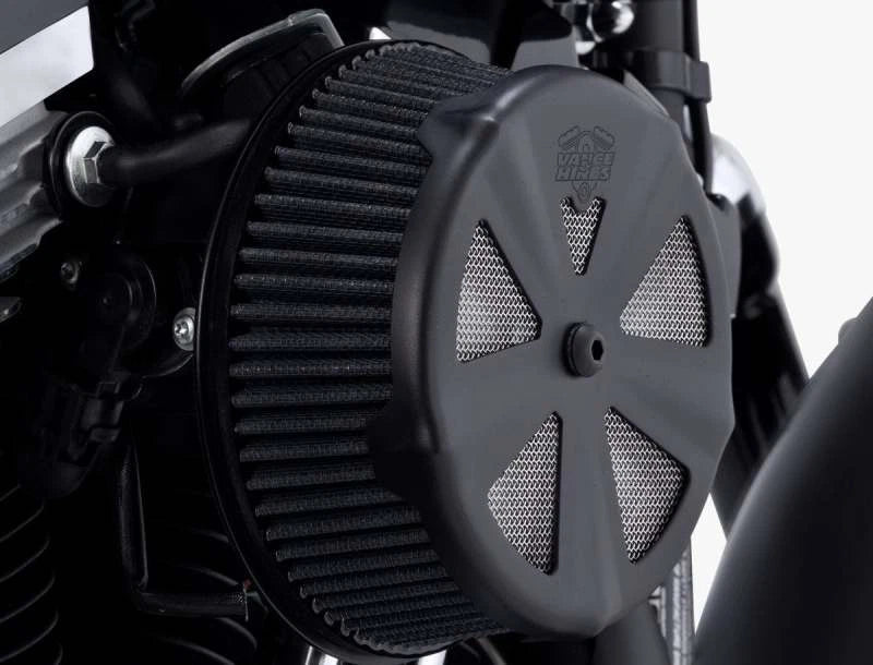 Black Skullcap Crown Intake Cover for Vance & Hines