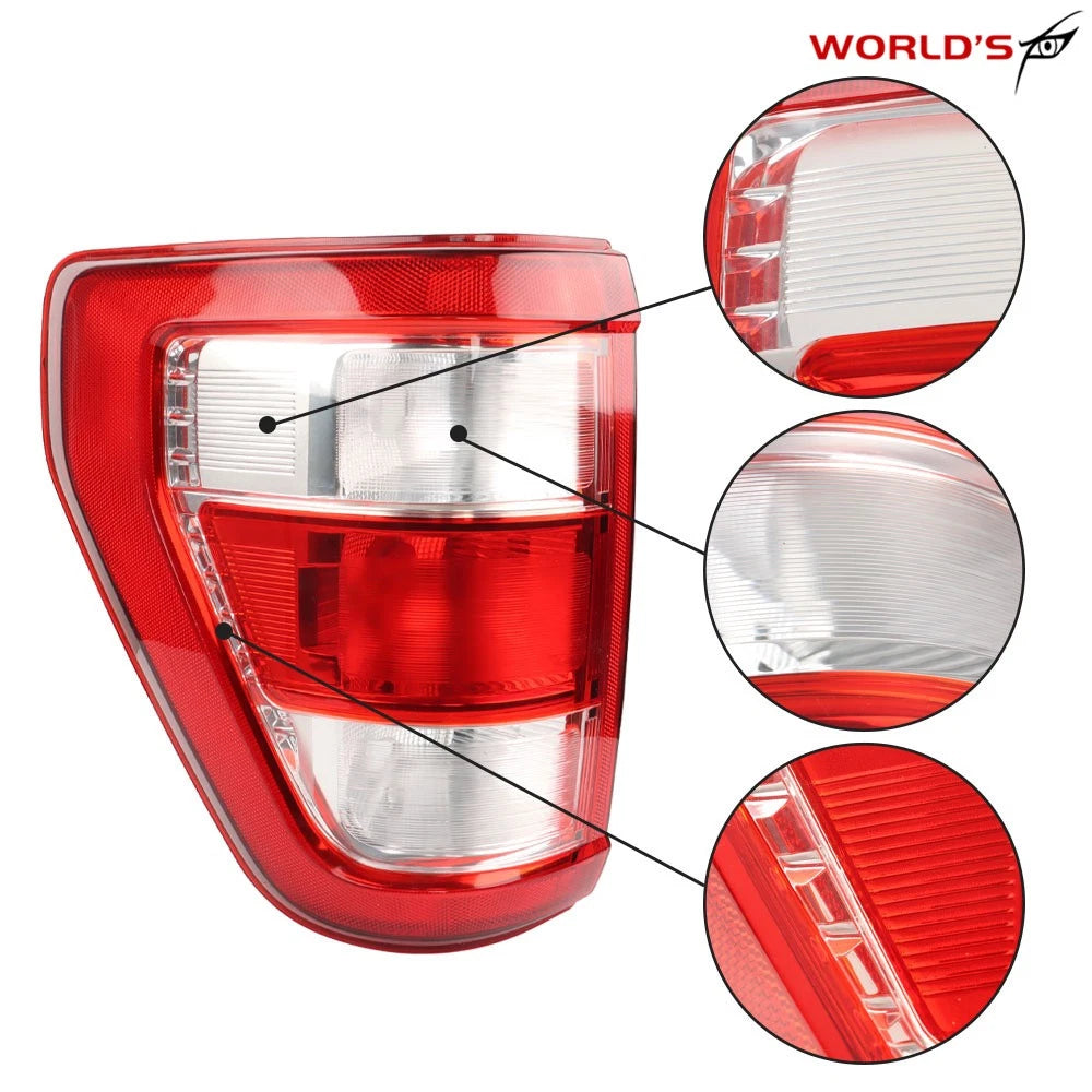 Pair Tail Light Assembly for Ford F-150 XL (2021–2023) Halogen