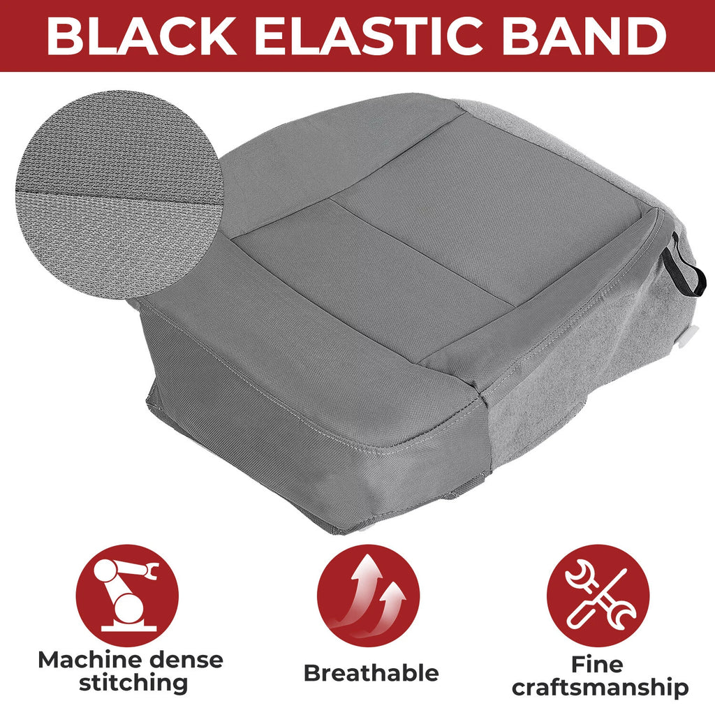 Driver Bottom Cloth Seat Cover for Ford F150 (2004–2008) - Gray