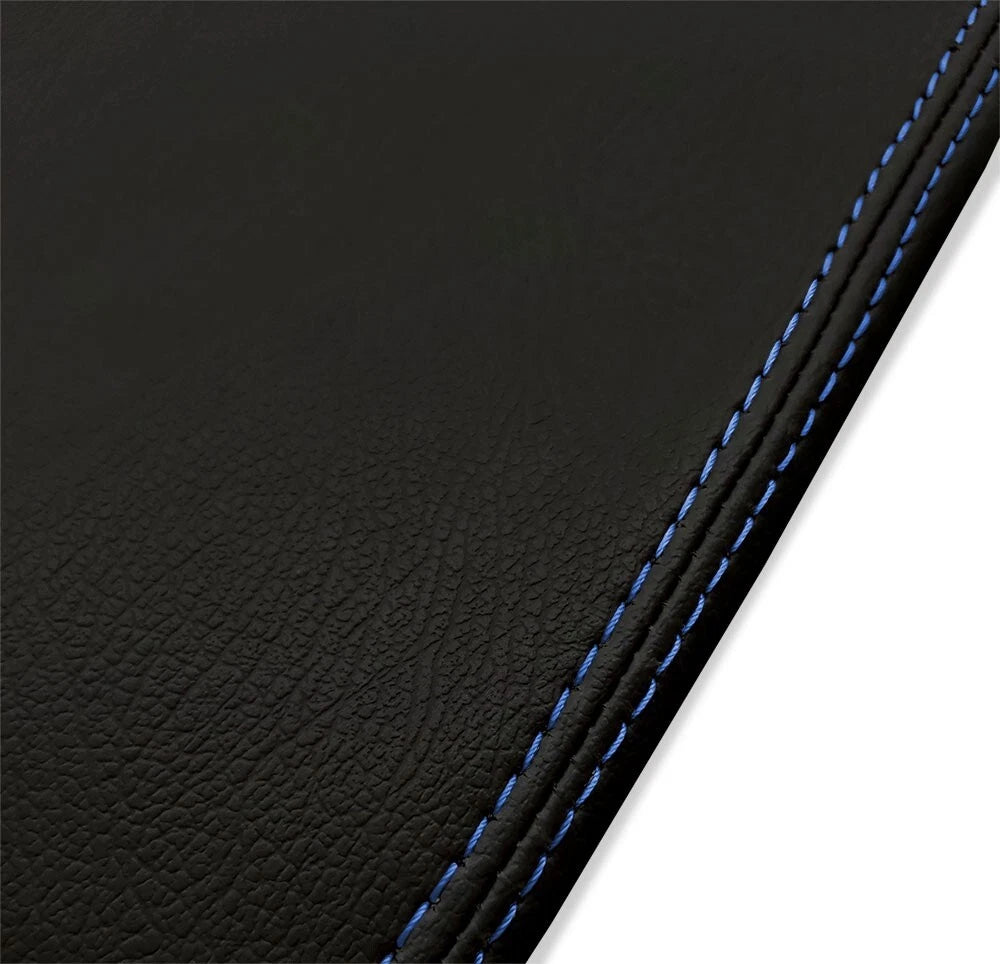 Sunvisor Covers for Ford Mustang (2005–2009) Blue Stitch PVC Leather