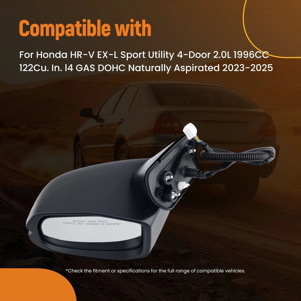 Power Right Side Mirror for Honda HR-V (2023) 762083W0A43 Heated Signal